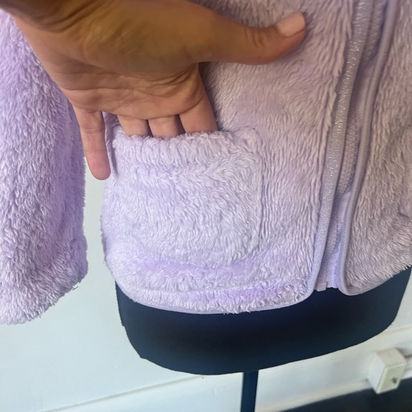 Girls Cat & Jack Purple Furry Jacket size large - Picture 3 of 8